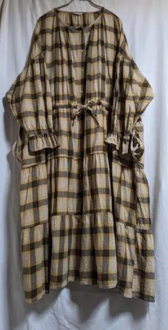 限定セール　サマンサモスモス sm2 ビエラチェックティアードワンピース　フリー