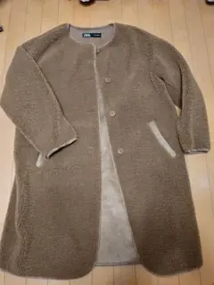 【冬物売り出しセール】ノーカラーボアコート