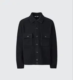 ユニクロU ラムニットジャケット ブラック XL