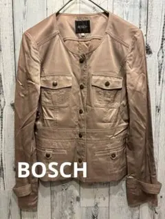 ♠️ BOSCH ボッシュ　ノーカラージャケット　ブラウンのサムネイル