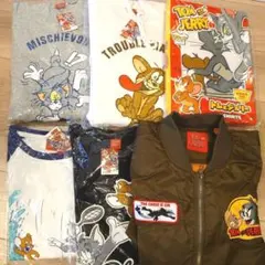 【新品6点】トムとジェリー MA-1 パーカー Tシャツ まとめ売り 男女兼用F