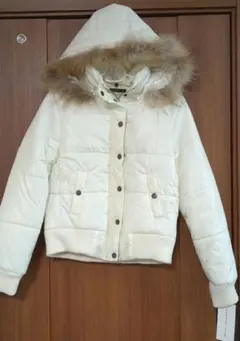 y2k 短丈 ファー　フードダウンジャケット