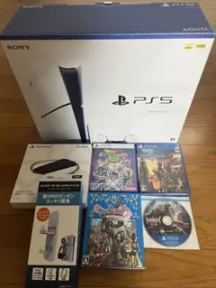 PlayStation 5 (CFI-2000A01) ソフト4枚、オプション品