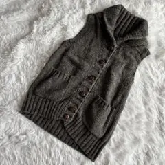 heart market ハート マーケット ニット ベスト チャコール グレー
