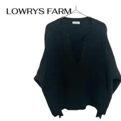 B0368LOWRYS FARM長袖 ニットセーターVネックシンプルオフィス