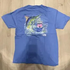 PELAGIC Tシャツ KWLA バックプリント ブルー　魚　グラフィック