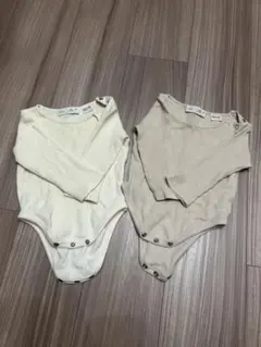 ZARA ベビー ボディスーツ 2枚セット アイボリー 34-68