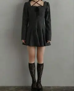 bubbles パターンフレアガーリーワンピース チェック