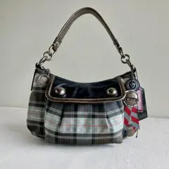 Coach Poppy Tartan Groovy Shoulder Bag
