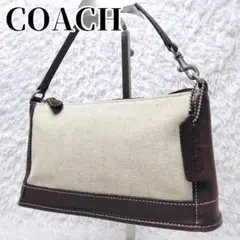 COACH オールドコーチ アクセサリーポーチ シグネチャー キャンバス