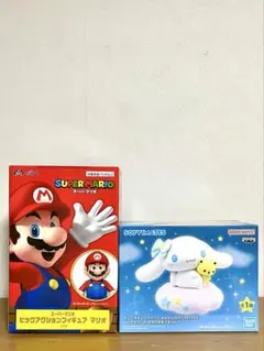 マリオ　シナモロール　プライズフィギュア