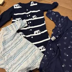 ロンパース、肌着3点セット 50〜70cm コムサ