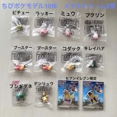 永谷園　ふりかけ　ポケモン　ちびポケモデル　メタルチャーム　10体＋2個