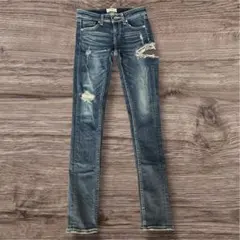 GYDA スキニー デニム ダメージ