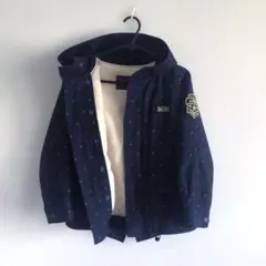 X-girl フード付きライナー付きジャケット 130cm ネイビー取り外し可