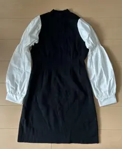 FREE'S MART フリーズマート 布帛ドッキングパフスリーブミニワンピース