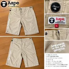 Aape by A BATHING APE ハーフパンツ XL ベージュ