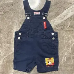 希少 ミキハウス ネイビーオーバーオール 90