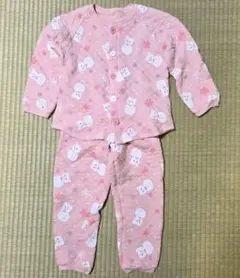 120 コンビミニ★長袖 パジャマ★あったかパジャマ キルトパジャマ★雪だるま③