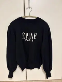 épiné 黒 ニットセーター 長袖