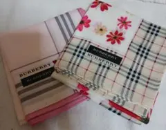 BURBERRY ハンカチセット 花柄 チェック
