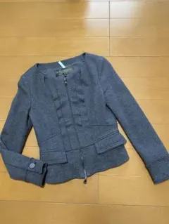 ボディドレッシングデラックス ★ ノーカラージャケット / 34 / グレー