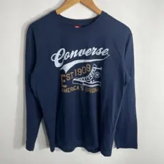CONVERSE コンバース ロンT 長袖Tシャツ L ネイビー ビッグロゴのサムネイル