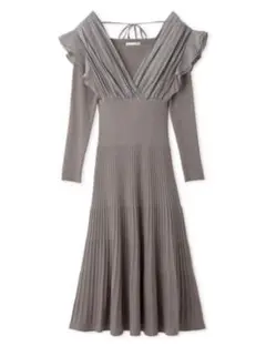 リリーブラウン　シアードッキングニットワンピース