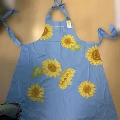 HANAE MORI エプロン ひまわり柄 ブルーのサムネイル