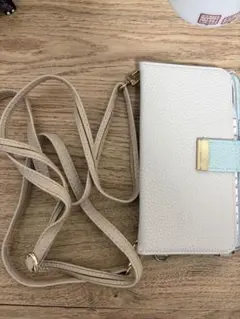 （iPhone14）ホワイト・ミント 手帳型ケース