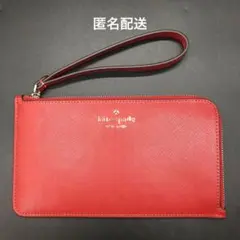 極美品 ケイトスペード リストレット マルチポーチ レザー レッド
