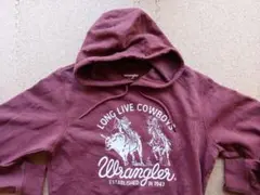 Wrangler スウェット パーカー　COWBOYロゴ　プルオーバー