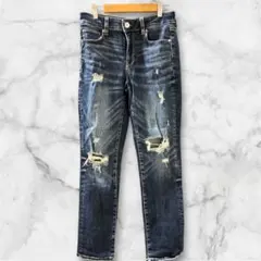 AMERICANEAGLE スキニーデニム レディース ダメージ加工 ストレッチのサムネイル