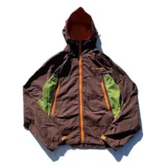 【00s】Columbia フーディー ナイロンジャケット クレイジーカラー S