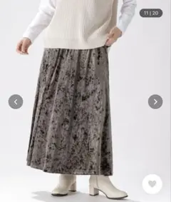 niko and... ベロアロングフレアスカート