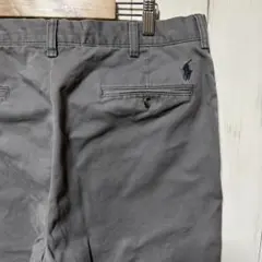 90s ラルフローレン PRESTON 刺繍ロゴ チノパン スラックス パンツ