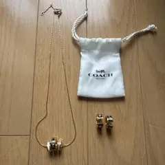 新品❤️未使用】コーチ人気指輪ネックレスコーチマークレディース 