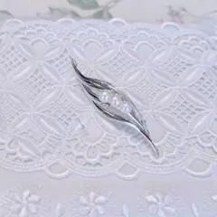 天然アコヤパール　シンプル　セレモニー　パール　アコヤ　ブローチ ⑥