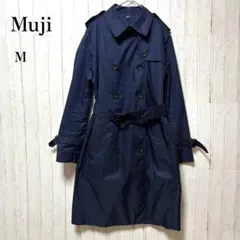 無印良品 撥水 トレンチコート M ネイビー ライナー 取り外し可 Muji