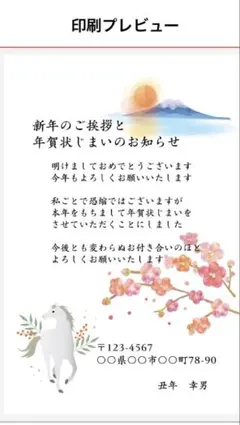 アクアマリン様　35枚　年賀状じまい