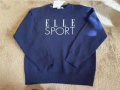 新品！ELLE SPORT ネイビー ニットセーター 長袖のサムネイル
