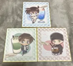 名探偵コナン トレーディング ミニ色紙 きゃらペコ　服部平次　赤井秀一　工藤新一