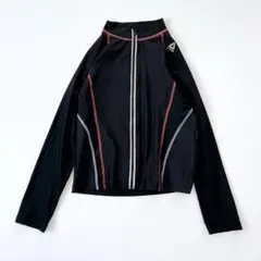 Reebok ラッシュガード　160 UVカット 長袖　黒/赤