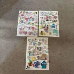 カラフルキャラクターシール3シートセット