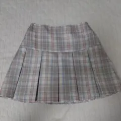 最終値下げ。学生制服　ピンク チェック柄 プリーツミニスカート