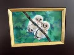 フクロウ　壁掛け　インテリア　縁起物