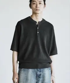 【WYM】AZE H/S KNIT HENLEY
