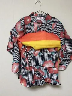 浴衣　セパレート浴衣　女の子　帯2本セット　120㎝