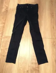 H&M メンズ スキニーフィットパンツ ブラック