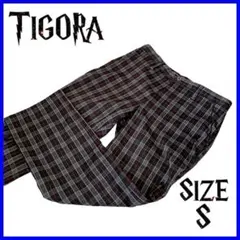 ティゴラ スラックス パンツ ゴルフ スポーツ チェック ボンディングボトム S